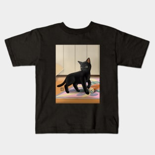 Kitty On The Rug Kids T-Shirt